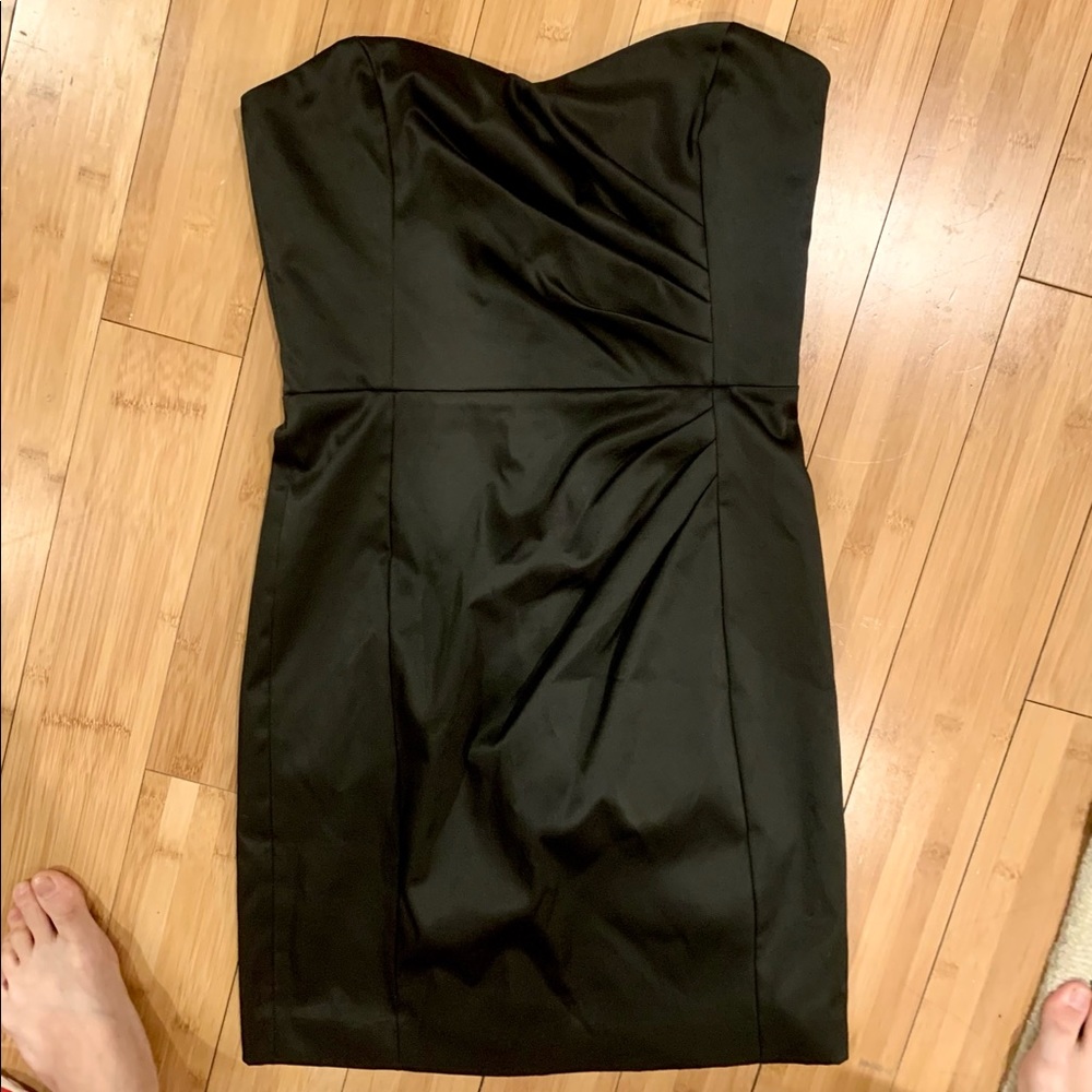 Strapless black dress
